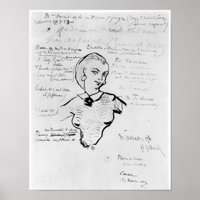 Affiches Portrait de Jeanne Duval (Devant)