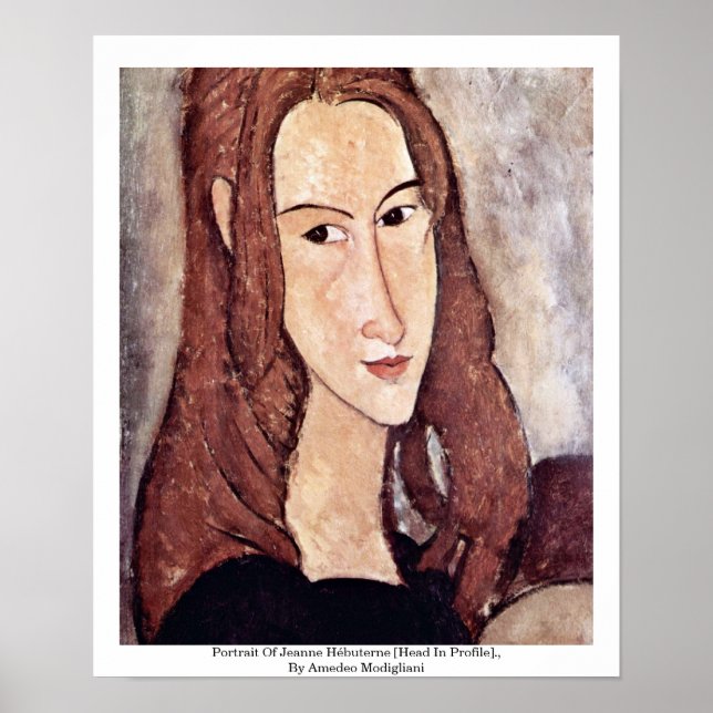Affiches Portrait De Jeanne Hébuterne [Tête En Profil]. , (Devant)