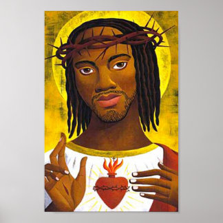 Affiches Portrait de Jésus noir