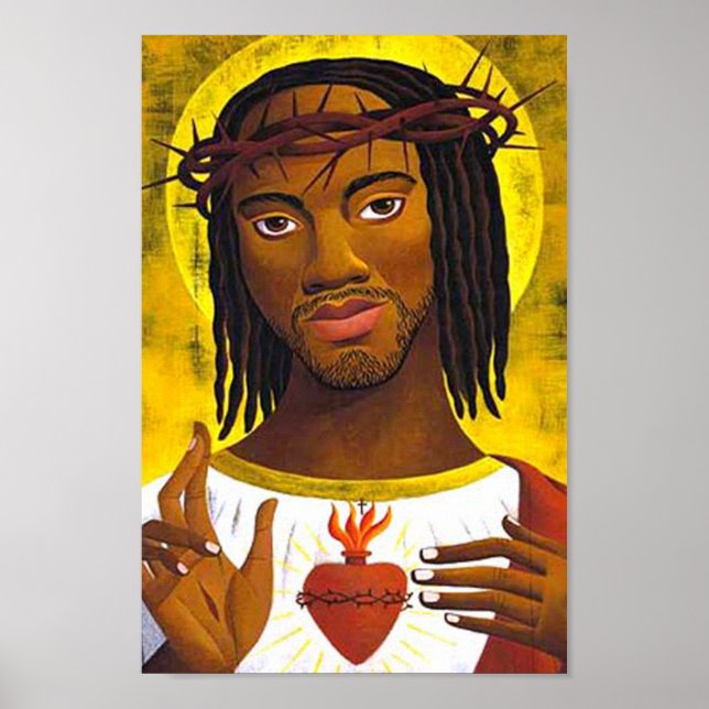 Affiches Portrait de Jésus noir (Devant)