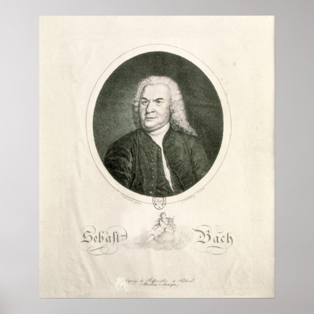 Affiches Portrait de Johann Sebastian Bach (Devant)