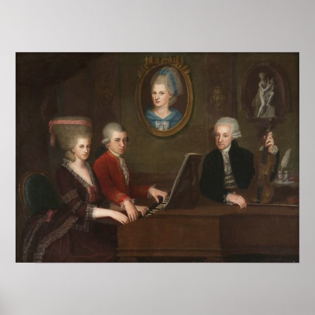 Affiches Portrait de la famille Mozart (Devant)