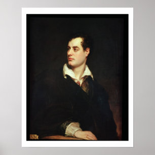 Affiches Portrait de Lord Byron (1788-1824) (huile sur toil