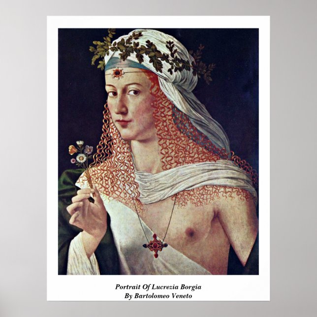 Affiches Portrait De Lucrezia Borgia Par Bartolomeo Veneto (Devant)