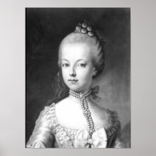 Affiches Portrait de Marie-Antoinette du Habsbourg