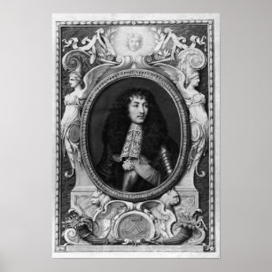 Affiches Portrait de Médaillon de Louis XIV