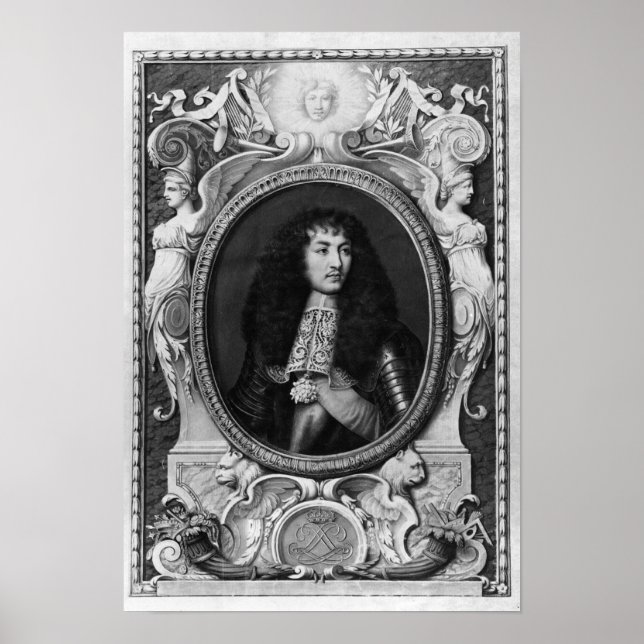 Affiches Portrait de Médaillon de Louis XIV (Devant)