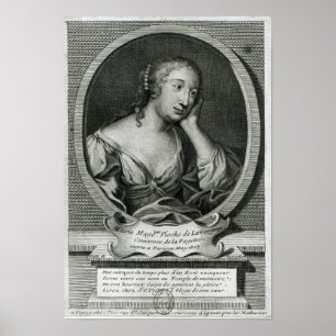 Affiches Portrait de Médaillon de Madame de La Fayette