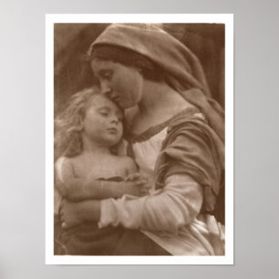 Affiches Portrait de Mother and child (sepia photo)