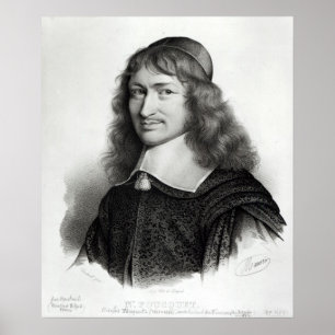 Affiches Portrait de Nicolas Fouquet gravé par Maurin