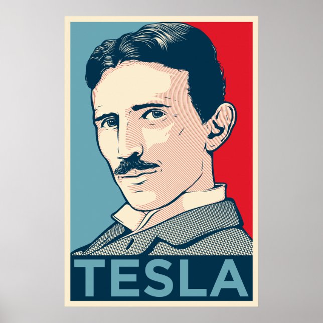 Affiches Portrait de Nikola Tesla Hope (Devant)