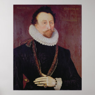 Affiches Portrait de sir John Hawkins 1581