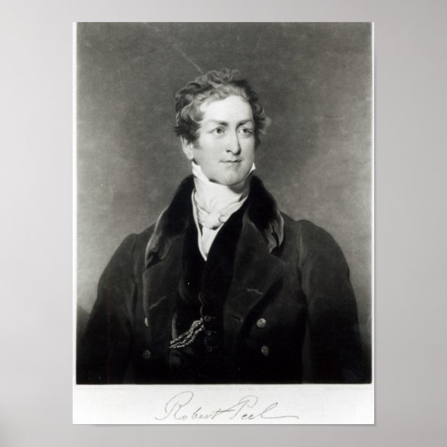 Affiches Portrait de Sir Robert Peel (Devant)