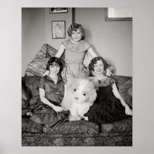 Affiches Portrait de Sisters, 1924. Photo vintage