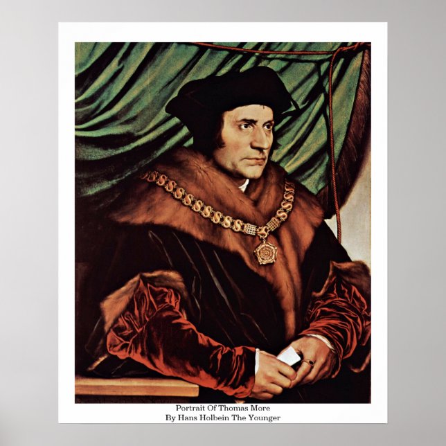Affiches Portrait De Thomas MorePar Hans Holbein Le Jeune (Devant)