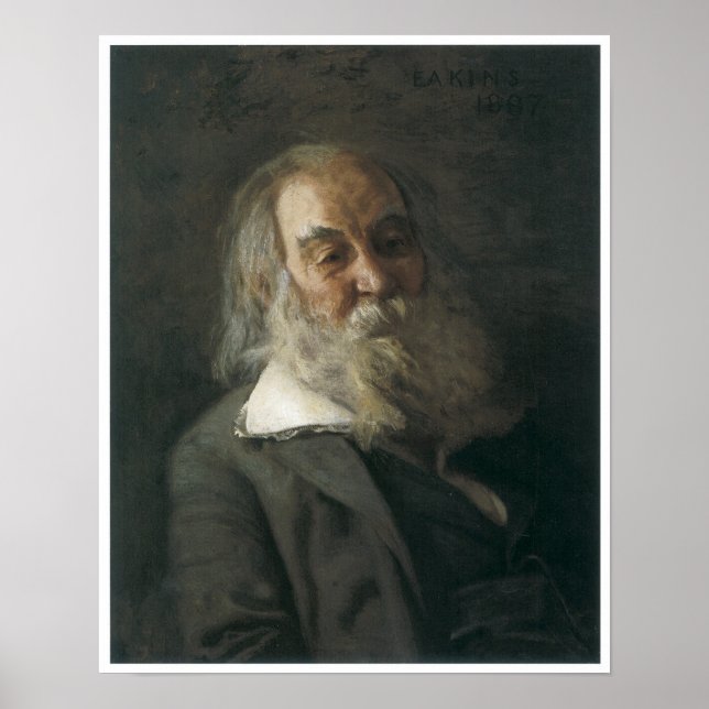 Affiches Portrait de Walt Whitman, 1887-88 (Devant)