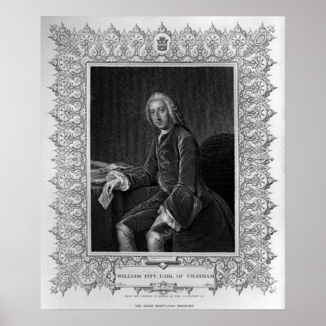 Affiches Portrait de William Pitt, 1er comte de Chatham (Devant)
