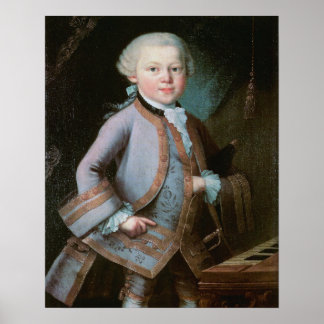 Affiches Portrait de Wolfgang Amadeus Mozart