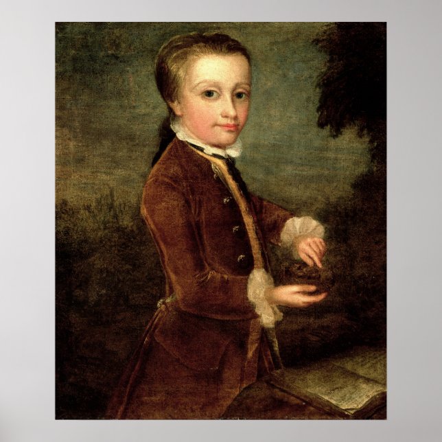 Affiches Portrait de Wolfgang Amadeus Mozart âgé (Devant)