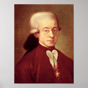 Affiches Portrait de Wolfgang Amadeus Mozart après 1770
