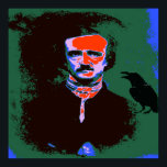 Affiches Portrait d'Edgar Allan Poe Pop Art<br><div class="desc">Edgar Allan Poe était un écrivain américain, surtout connu pour ses nouvelles, notamment ses contes de mystère et de macabre.</div>