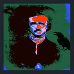 Affiches Portrait d'Edgar Allan Poe Pop Art<br><div class="desc">Edgar Allan Poe était un écrivain américain, surtout connu pour ses nouvelles, notamment ses contes de mystère et de macabre.</div>