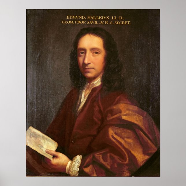 Affiches Portrait d'Edmond Halley, c.1687 (Devant)
