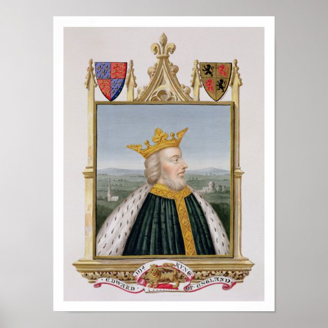 Affiches Portrait d'Edward III (1312-77) Roi d'Angleterre (Devant)