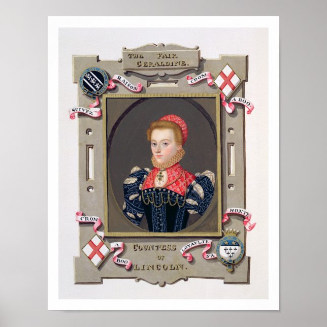 Affiches Portrait d'Elizabeth Fitzgerald (c.1528-89) Count (Devant)