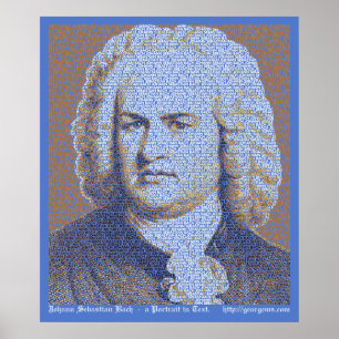 Affiches Portrait des textes de JS Bach