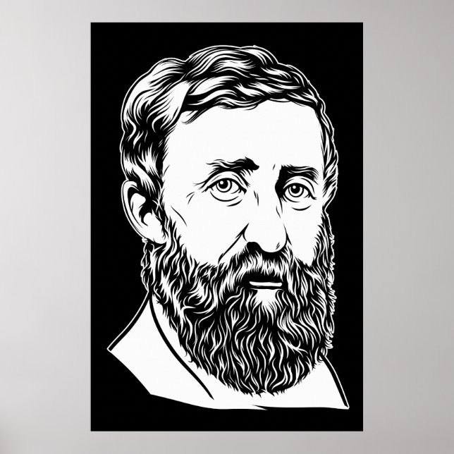 Affiches Portrait d'Henry David Thoreau (Devant)
