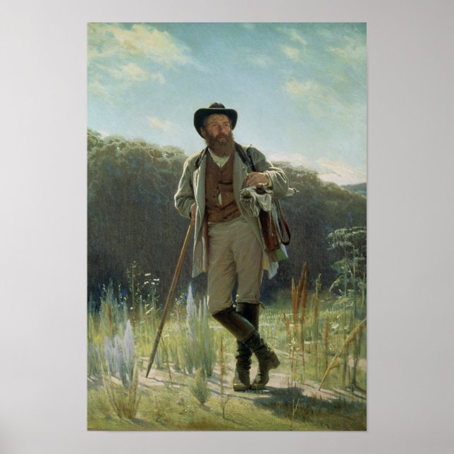 Affiches Portrait d'Ivan Ivanovich Chichkine, 1873 (Devant)