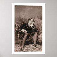 Portrait d'Oscar Wilde (1854-1900), 1882 (b/w pho