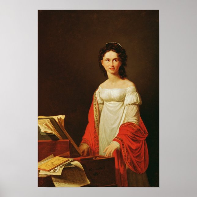 Affiches Portrait du chanteur Anna Borunova, 1821 (Devant)