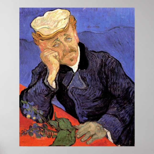 Affiches Portrait du docteur Gachet par Vincent van Gogh (Devant)