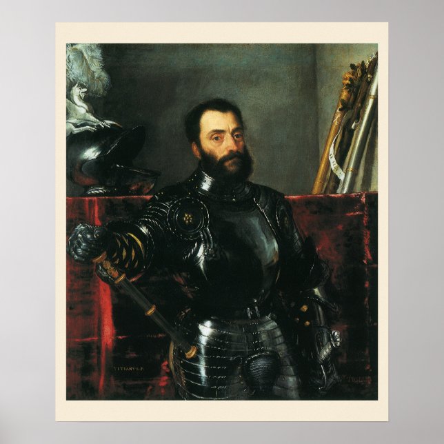 Affiches Portrait du duc d'Urbino par Titien (Devant)