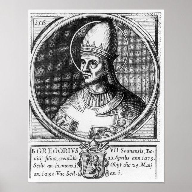 Affiches Portrait du Pape Grégoire VII (Devant)