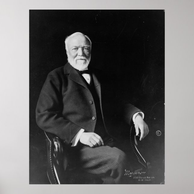 Affiches Portrait du philanthrope Andrew Carnegie (Devant)