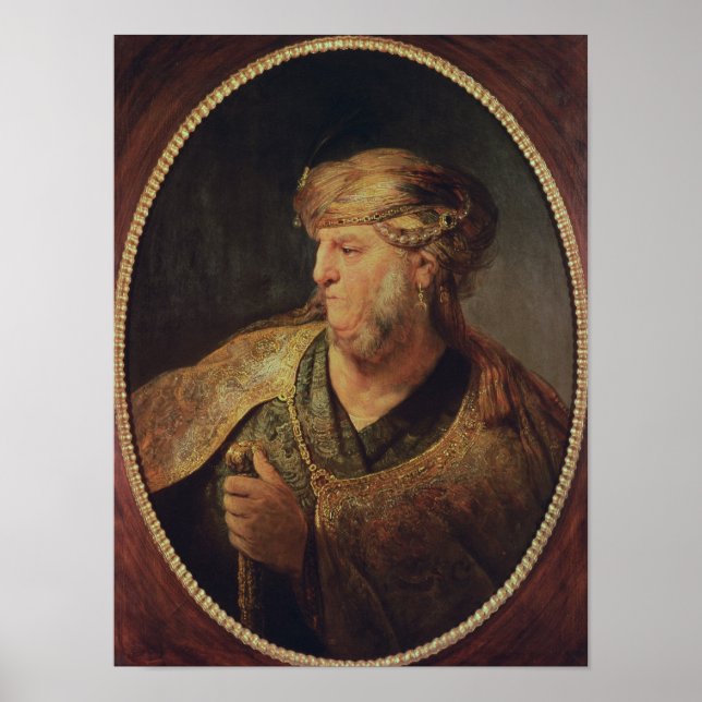 Affiches Portrait d'un homme en costume oriental, 1633 (Devant)