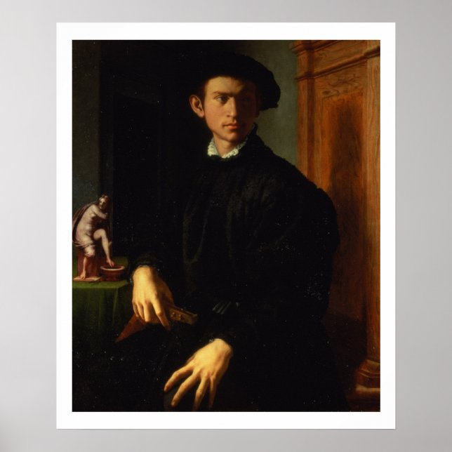 Affiches Portrait d'un jeune homme, c.1532-40 (huile sur pa (Devant)