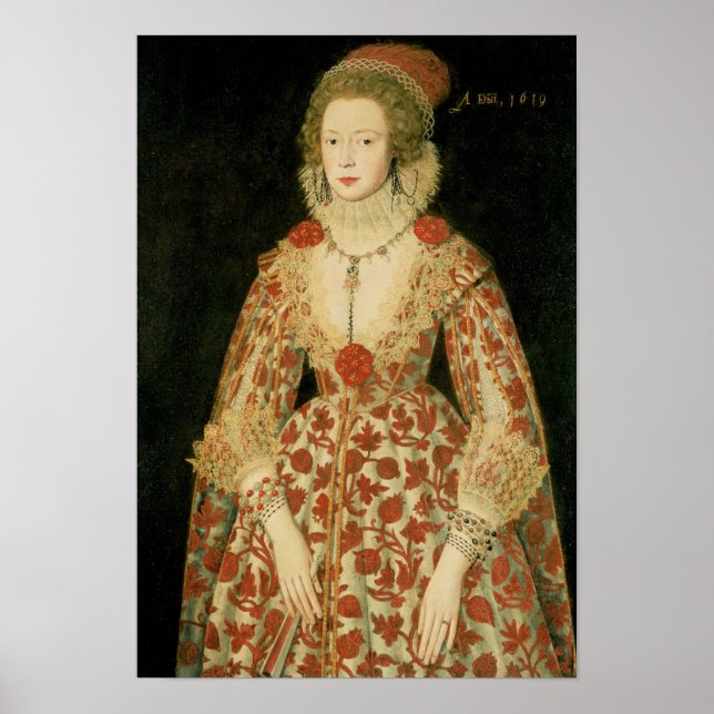 Affiches Portrait d'une dame, 1619 (Devant)