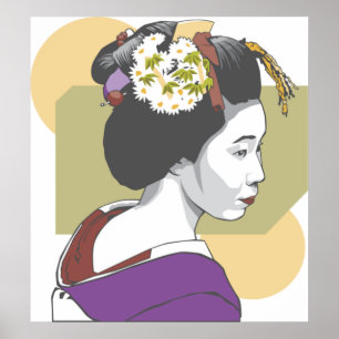 Affiches Portrait d'une femme japonaise