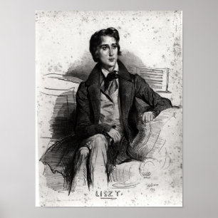 Affiches Portrait Franz Liszt en août 1832