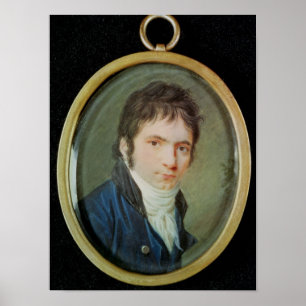 Affiches Portrait miniature de Ludwig Van Beethoven, 1802