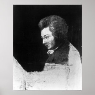 Affiches Portrait non fini de Wolfgang Amadeus Mozart