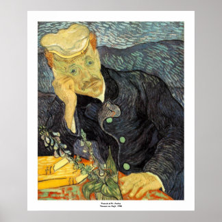 Affiches Portrait of Doctor Gachet by Vincent van Gogh