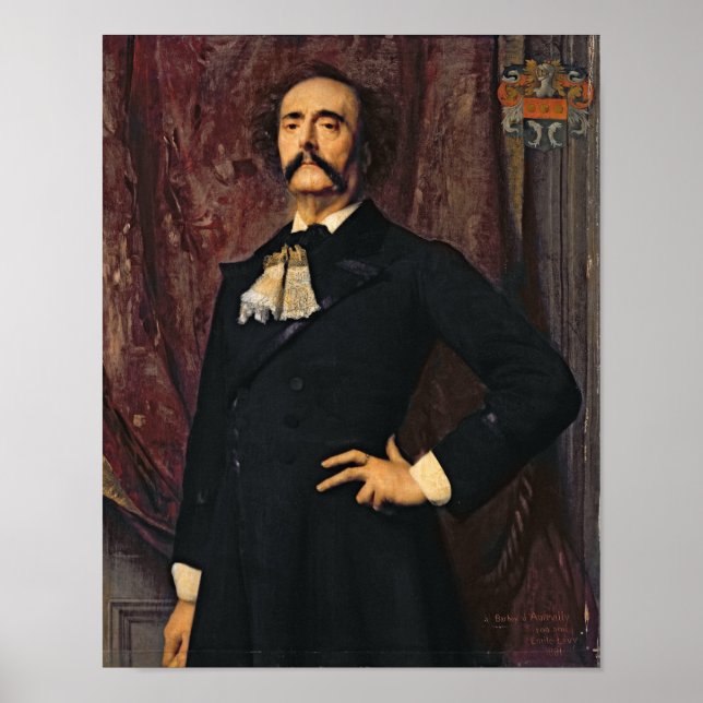 Affiches Portrait of Jules Barbey d'Aurevilly  1881 (Devant)