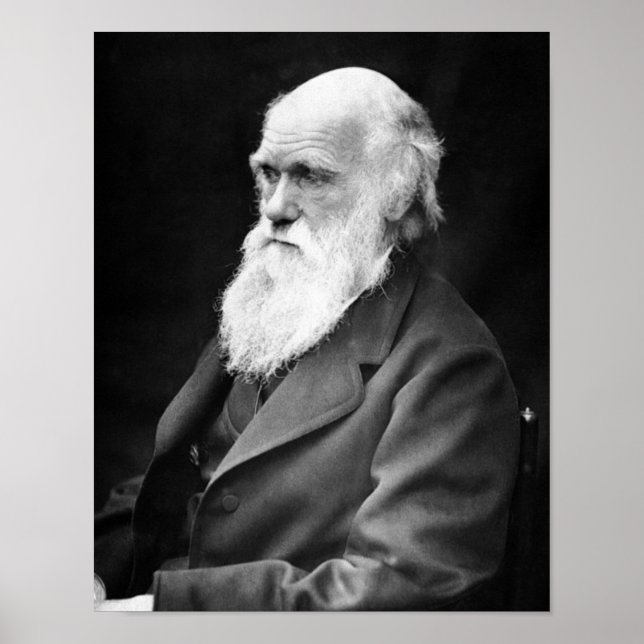 Affiches Portrait Photo de Charles Darwin (Devant)