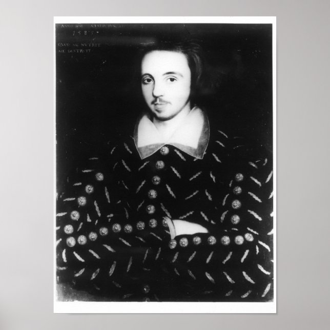 Affiches Portrait said to be Christopher Marlowe (Devant)