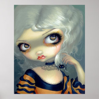 Affiches Portrait with a Spiderling ART PRINT gothic rococo